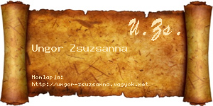 Ungor Zsuzsanna névjegykártya